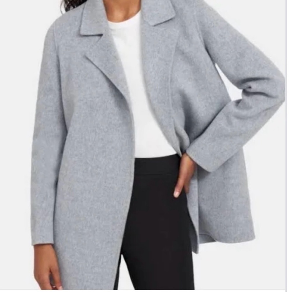 THEORY GRAY luxe jacket with double-face finishing on all seams size M